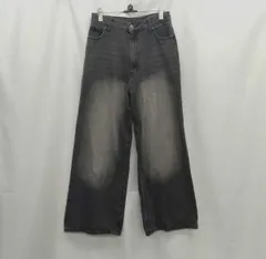 GRL グレイル バックカッティングデニムパンツ ブラック L □□