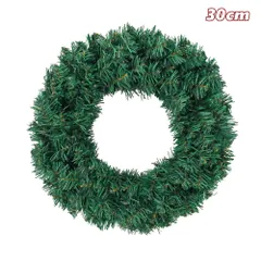 クリスマスリース 直径30cm 花輪新年リース祝い大きいオーナメント 飾り玄関 部屋 北欧 玄関ドア壁掛け ご自宅用 友達贈り物イベント パーティ 庭 屋外 おしゃれ 店舗装飾クリスマス プレゼントDIYお正月飾り