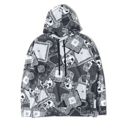 RESOUND CLOTHING リサウンド クロージング パーカー サイズ:2 24SS ペイズリー ラッシュガード ルーズ フーディー (PAISLEY RUSH LOOSE HOODIE) ホワイト ブラック トップス プルオーバー【メンズ】