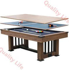 Lee-in-One Multifunctional Table Tennis Table, Billiard Table, Dining Table 8 Feet 2.4M Indoor Leisure Product for Office and Family Leisure