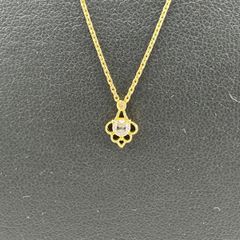 アガット K10 リングモチーフ ダイアモンド 付 ネックレス 45㎝ - メルカリ