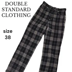 DOUBLE STANDARD CLOTHING ダブルスタンダードクロージング パンツ チェック柄 ブラック グリーン サイズ38