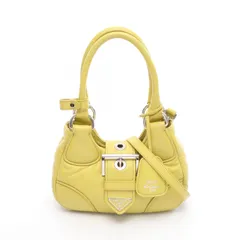 プラダ PRADA MOON ハンドバッグ バッグ レザー ラムスキン（羊革） レディース イエロー系 1BA381 【中古】 プラダ PRADA ハンドバッグ MOON 1BA381 イエロー レザー ラムスキン