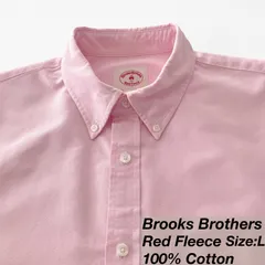【L】Brooks Brothers Red Fleece ポロカラーシャツ / Regular Fit / Cotton100% / Solid（ピンク） メンズ