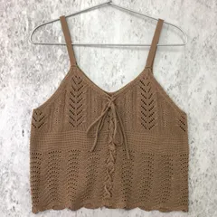 OLIVE des OLIVE オリーブデオリーブ ニット ビスチェ ブラウン Fサイズ □〇