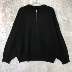 MONO-MART モノマート ハーフ ジップ ニット ブラック Fサイズ ◇〇のサムネイル