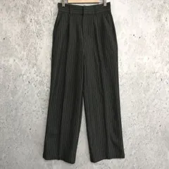 forksy. フォルクシー センタープレス  ハイウエスト ストレート スラックス パンツ グレー系 Ｍサイズ 〇□