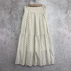 ems excite エムズエキサイト ハイウエスト フレア SK スカート ホワイト ドット 水玉 Fサイズ 〇□