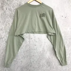 WHO’S WHO gallery SLOPPY フーズフー ギャラリー スロッピー クロップド ロングスリーブ Tシャツ グリーン 〇□のサムネイル