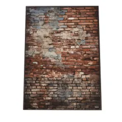 【B4サイズ（約25x36cm）】【lh-poster-2369】【フレーム付き】レンガ 石 ストーン ポスター 模様 ブロック インテリア