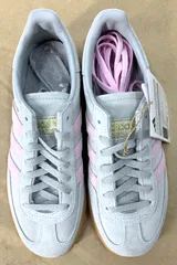 【開封済・未使用品】アディダス ハンドボール スぺツィアル w スニーカー グレー/ピンク/ゴールド サイズ 22.5cm