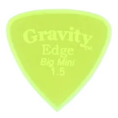 Gravity グラビティ ギターピック Edge big mini GEEB15M 1.5mm green すりガラスエッジ アクリルプラスチック 手作り アメリカ製 1枚入り