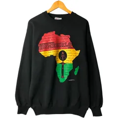 古着 90年代 ヘインズ Hanes CLASSICS INTERNATIONAL HOMEGIRLS CLUB ラスタカラー アフリカン プリントスウェットシャツ/eaa597964