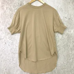 CLASSICAL ELF クラシカルエルフ バックボタン 半袖 ロング Tシャツ ベージュ Sサイズ □〇