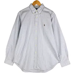古着 ラルフローレン Ralph Lauren CLASSIC FIT 長袖 ボタンダウンストライプシャツ メンズL相当/eaa597712
