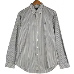 古着 ラルフローレン Ralph Lauren 長袖 ボタンダウンストライプシャツ メンズM相当/eaa597713
