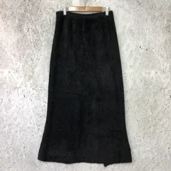 Re:EDIT リエディ ラメ フェザー ナロー ニット スカート ブラック Mサイズ ◇〇のサムネイル