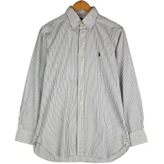 古着 ラルフローレン Ralph Lauren 長袖 ボタンダウンストライプシャツ メンズM相当/eaa597723