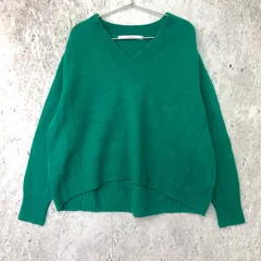 FRAMeWORK フレームワーク Vネック ウール ニット プルオーバー グリーン ◇〇