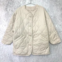 moment+ モーメントプラス キルティング ノーカラー コート アイボリー Mサイズ ◇〇のサムネイル