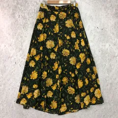 JEANASIS ジーナシス 花柄 ロング パンツ スカーチョ グリーン Fサイズ □〇