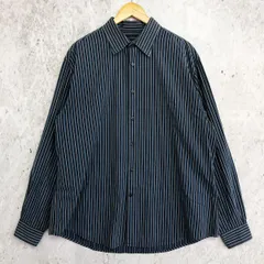 AXIST modern fit マルチ ストライプ シャツ ネイビー XXLサイズ □□