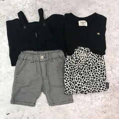 子ども服 キッズ服 ベビー服 まとめ売り 夏物 モノトーン 4点 女の子  80cm～105cm □〇