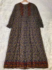 BEAUTY&YOUTH UNITED ARROWS  長袖　花柄　シアー　ロングワンピース　サイズ　M