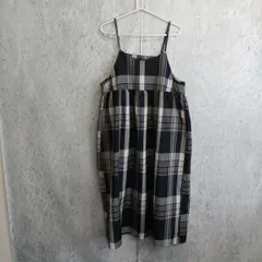 hareiro ハレイロ チェック柄 キャミソール ロングワンピース レディース ノースリーブ Lサイズ 〇□