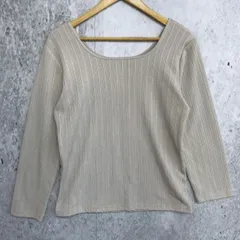 ROPE PICNIC ロペ ピクニック  2WAY ヘンリーネック トップス ライトグレー 40サイズ 〇□