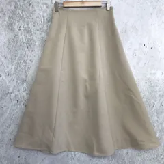 earth music&ecology アースミュージックアンドエコロジー すきな丈 フレア スカート ベージュ F-M (M)サイズ □□