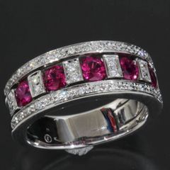 ダミアーニ ベルエポック ルビー/ダイヤ リング 9号 K18WG E1945