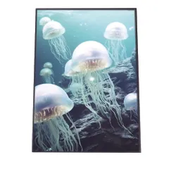 【B4サイズ(約25x36cm)】【lh-poster-2540】クラゲ ポスター シーサイド マリンスタイル ジェリーフィッシュ 水族館 水中 海 魚 インテリア