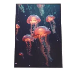 【B4サイズ(約25x36cm)】【lh-poster-2543】クラゲ ポスター シーサイド マリンスタイル ジェリーフィッシュ 水族館 水中 海 魚 インテリア