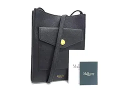 ■新品同様■ MULBERRY マルベリー レザー クロスボディ ショルダーバッグ 肩掛け 斜め掛けかばん レディース ブラック系 BJ4119 □新品同様□ MULBERRY マルベリー レザー クロスボディ ショルダー