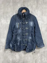 BACKS バックス デニム NB3 ダッフル ジャケット sizeM/紺 ◆■ レディース