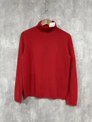 美品 UNIQLO ユニクロ タグ付 未使用 3Dカシミヤ タートルネック ニット セーター sizeL/赤 ◆■ レディース