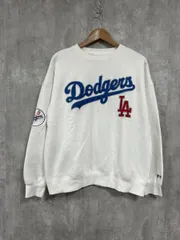 MLB ロサンゼルス・ドジャース 裏起毛 ロゴ トレーナ スウェット sizeM/白 ◆■ メンズ