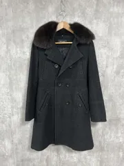 COMME CA ISM コムサイズム ファー付 ロング コート size9/黒 ◆■ レディース