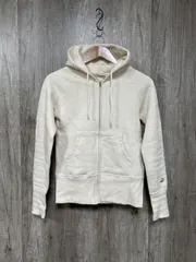 DRESSTERIOR ドレステリア シンプル 無地 ワンポイントロゴ 刺繍 フーディ ジップアップ パーカー size1/アイボリー ◆■ レディース