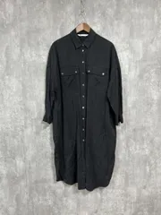 ZARA ザラ ロング丈 シャツ ワンピース sizeM/黒 ■◇ レディース