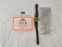 P31-20251209-03 【昭和レトロ】ALBA アルバ ミッキーマウス 腕時計 1984年購入品 動作未確認 ヴィンテージ 保証書付き