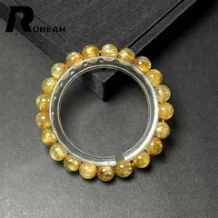 希少 EU製 定価9万円★ROBEAN・極!極満針ルチルクォーツ★ブレス パワーストーン 天然石 金運 お守り プレゼント 8.8-9.2mm M1205190