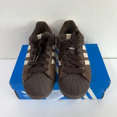 【adidas】SUPERSTAR 014441 編み込み柄 ブラウン スニーカー 26cm