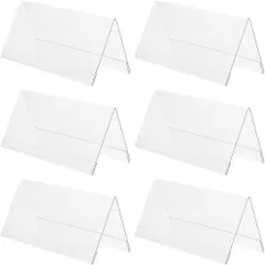 スタンド 販促用 サイン ホルダー 名刺 カード 立て 15X10CM 卓上 POP スタンド V型 ポ スタンド ネームカード スタンド セール商品 値段表示 メニュー展示 店舗 会議 6個セット b-118