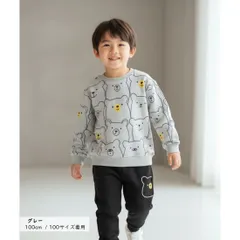 送料無料 くま柄 2点 セットアップ 長袖 スウェット 長ズボン 上下セット キッズ ベビー服 男の子 ボーイズ 綿混 春 秋 冬 かわいい 韓国子供服 80cm 90cm 100cm 110cm 120cm
