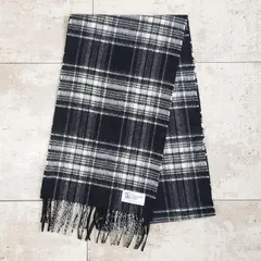 ジョンストンズ ☆ カシミヤ100% チェック柄 マフラー スコットランド製 Johnstons of Elgin