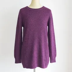 EVEX by KRIZIA  ☆ ニット セーター プルオーバー 40 パープル系 キラキラ 長袖 エヴェックス バイ クリツィア