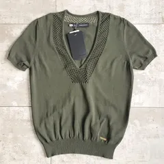 未使用 ディースクエアード ☆ 半袖 ニット 透かし編み XS イタリア製 グリーン系 Dsquared2 サマーニットのサムネイル