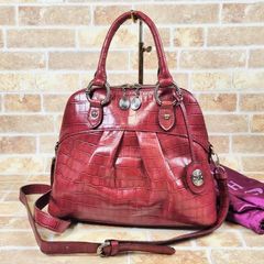 REPOENE レポエネ パイソン ショルダーバッグ ハンドバック 2way 赤 REPOENE リポウズ パイソン ショルダーバッグ ハンドバック 2way 赤